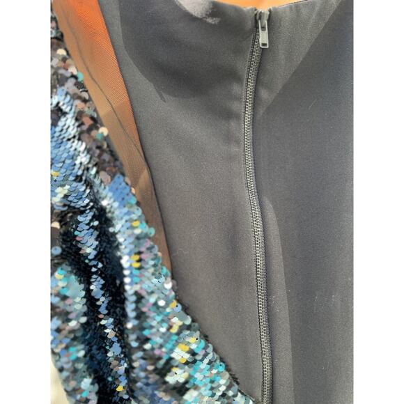 Parker Black Size S Sequin Sleeveless Mesh Cocktail Prom Dress NWT - Picture 13 of 15